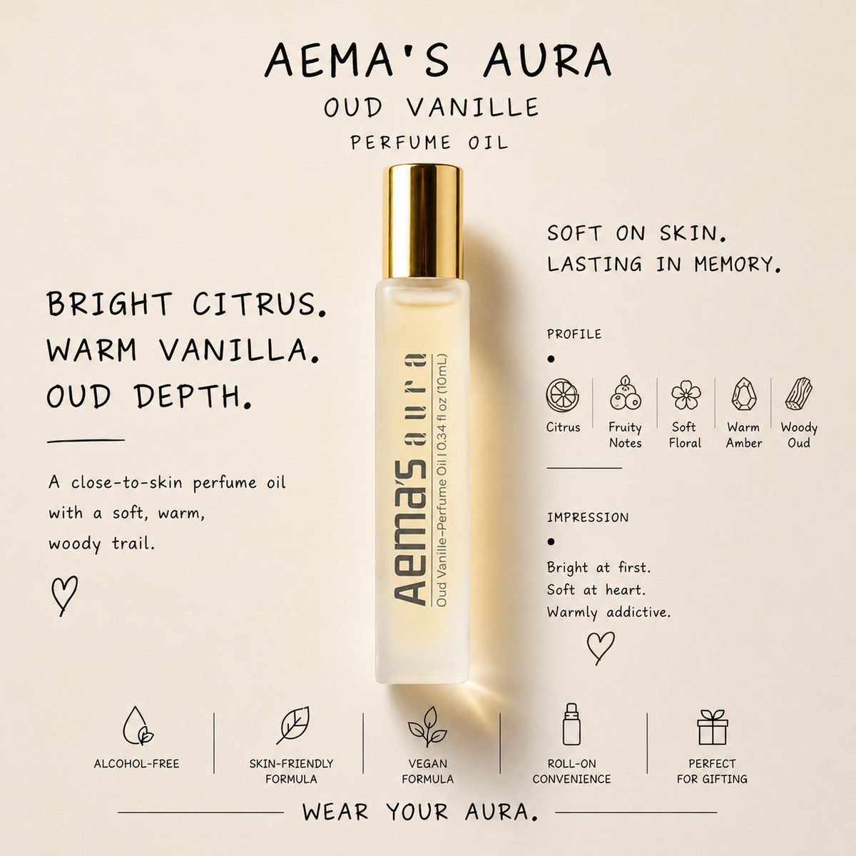 Oud Vanille Perfume Oil Roll-On